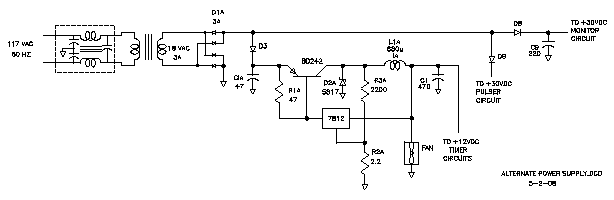 Alternate Power Supply Schematic Diagram