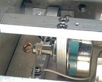 View of drilled potentiometer shaft